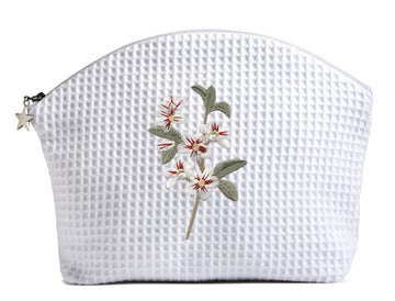 Cosmetic Bag (Medium), Embroidered Botanical