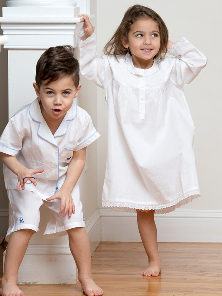 Annie White Cotton Dress, Lace