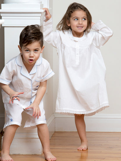 Annie White Cotton Dress, Lace