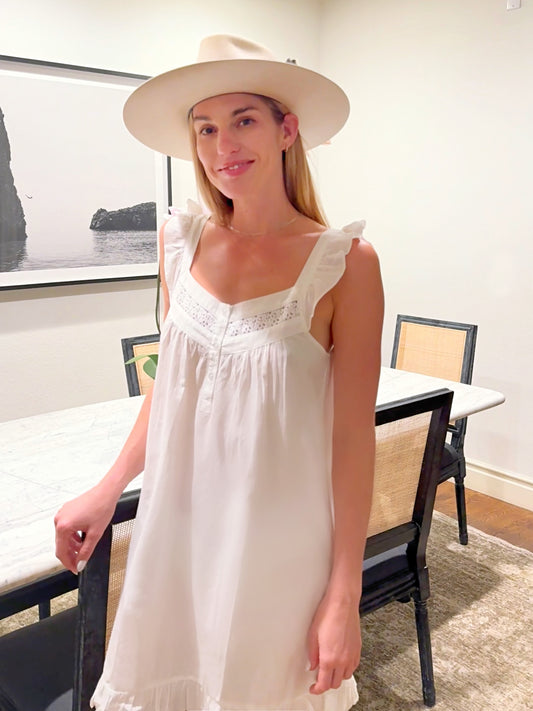 April White Cotton Nightgown