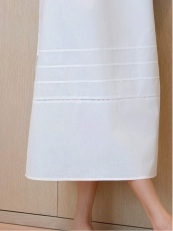 Hazel White Cotton Nightgown
