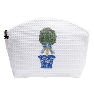 Cosmetic Bag (Medium), Embroidered Botanical