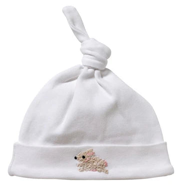 Knotted Hat - Combed Cotton (Embroidered)