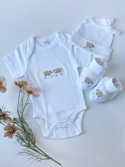 Onesie (Short Sleeve), Combed Cotton, Embroidered