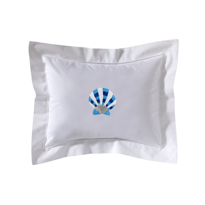 Boudoir Pillow Cover, Embroidered with Hem Stitch
