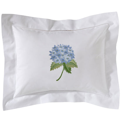 Boudoir Pillow Cover, Embroidered with Hem Stitch