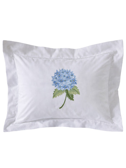 Boudoir Pillow Cover, Embroidered with Hem Stitch