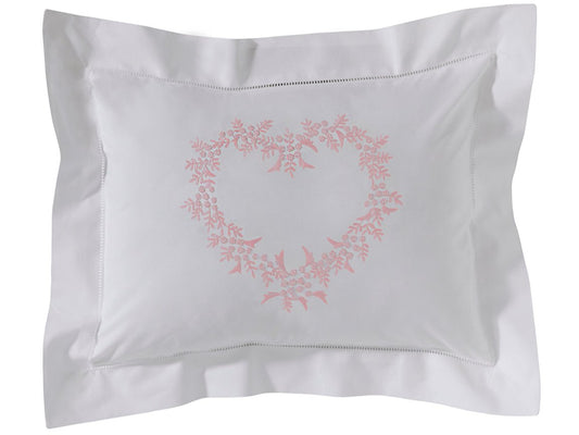 Boudoir Pillow Cover, Heart (Pink)