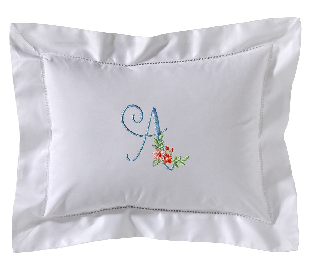 Boudoir Pillow Cover, Hem Stitch Border