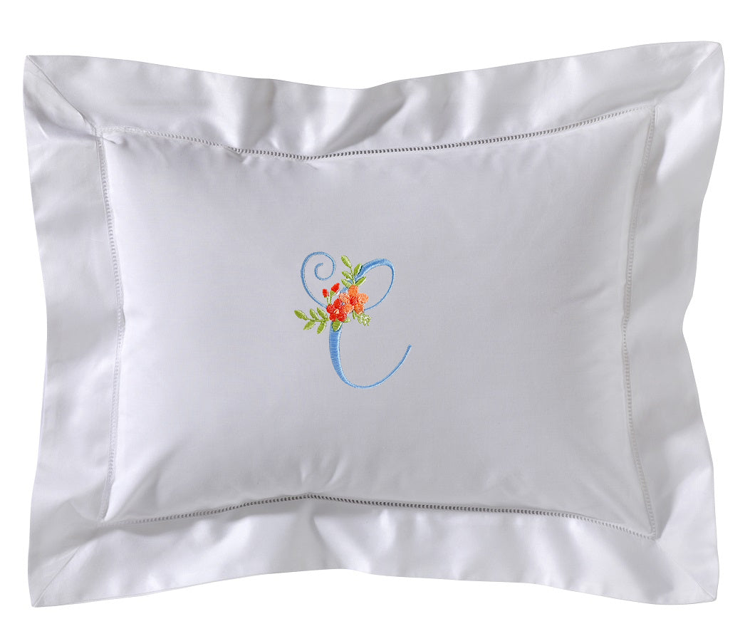 Boudoir Pillow Cover, Hem Stitch Border