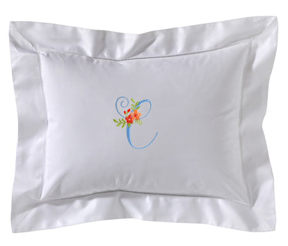 Boudoir Pillow Cover, Hem Stitch Border