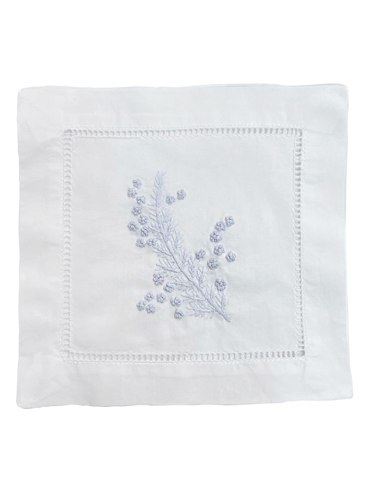 Hand Embroidered Cocktail Napkins – Set of 4