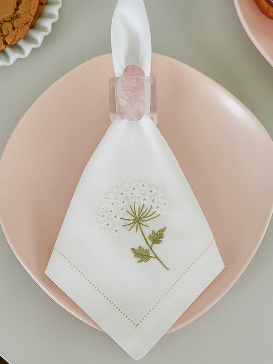 Dinner Napkin, Hydrangea (White), Set of 2