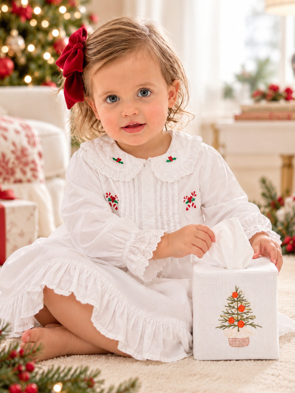 Candy Cane & Whimsical Tissue Box Cover - 15% Off