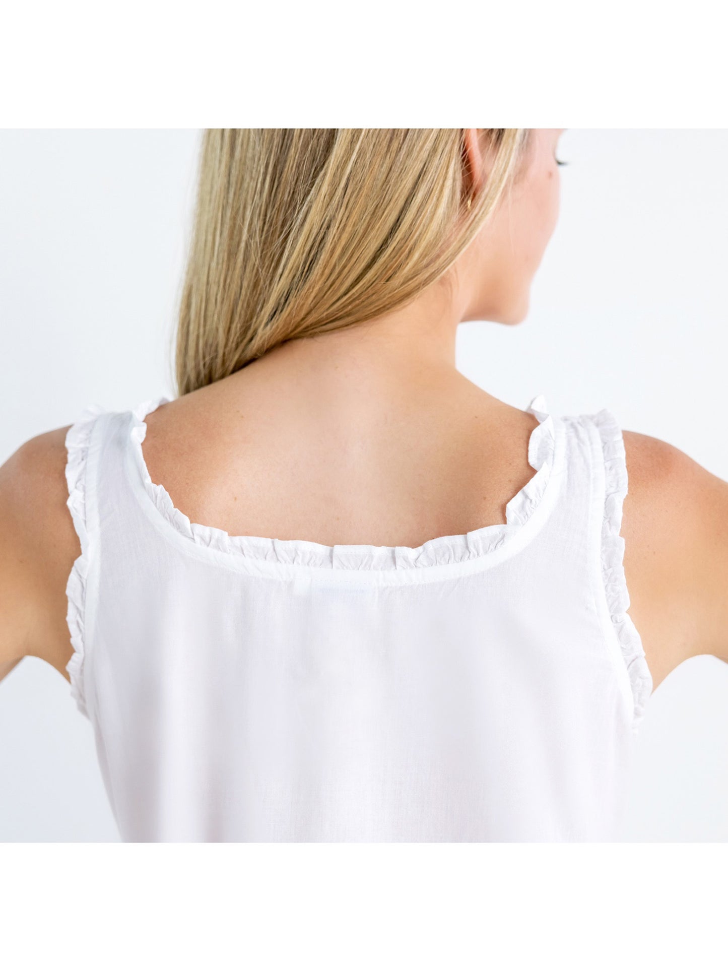 Constance White Cotton Nightgown - Preorder for April