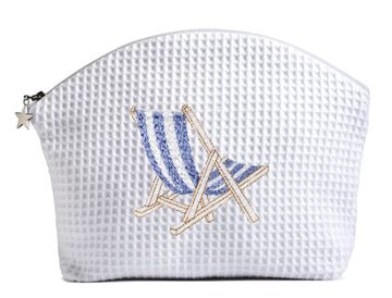 Cosmetic Bag (Medium), Embroidered Coastal