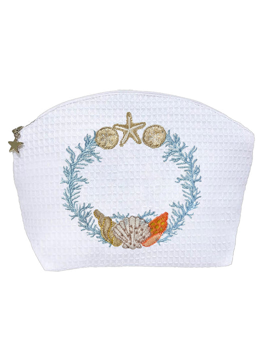 Cosmetic Bag (Medium), Shell Wreath