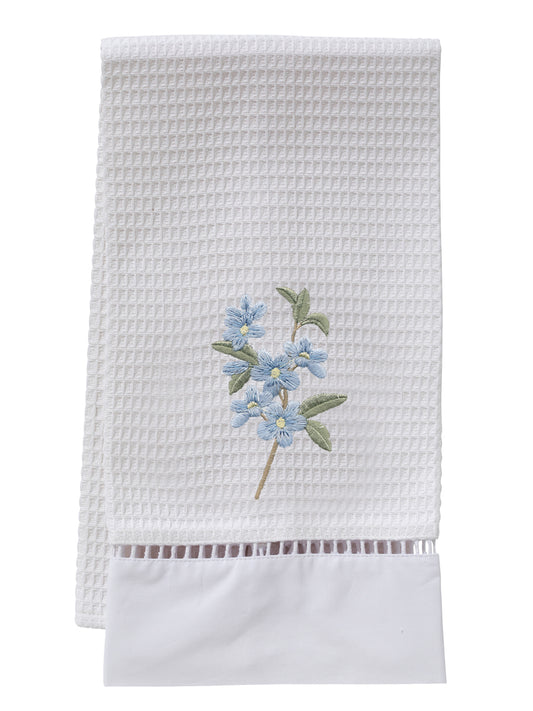 Guest Towel, Waffle Weave, Apple Blossom (Duck Egg Blue)