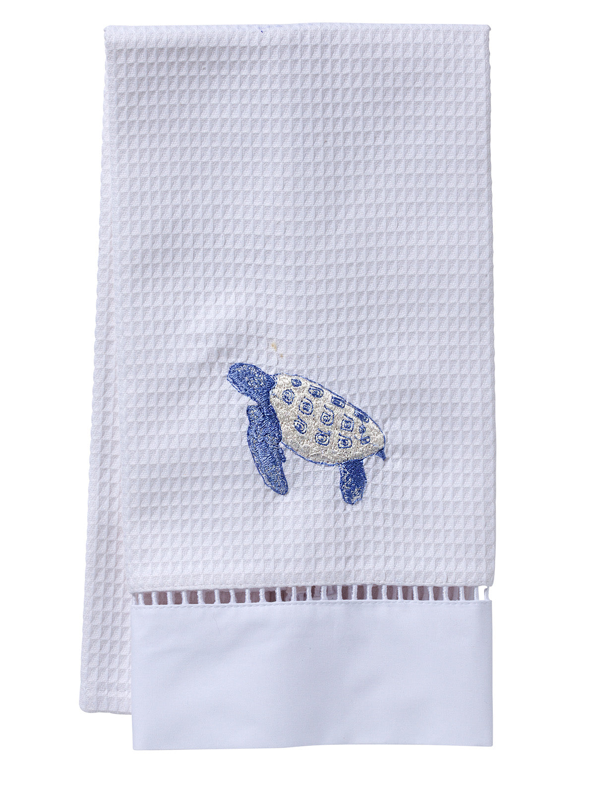Guest Towel, Ladder Lace, Embroidered Nautical
