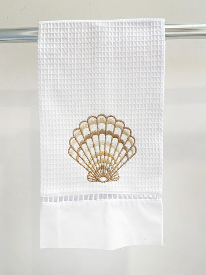 Guest Towel, Waffle Weave, Clam (Beige)