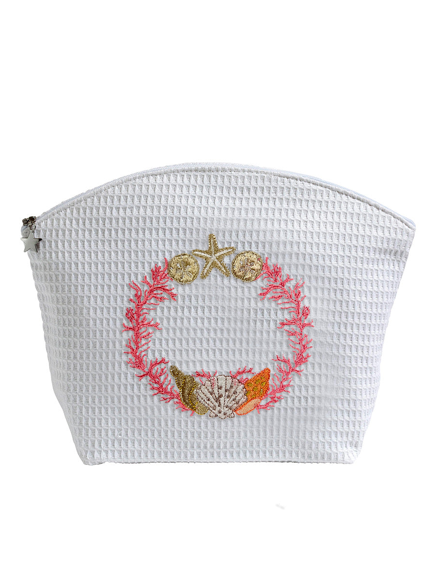 Cosmetic Bag (Large), Shell Wreath