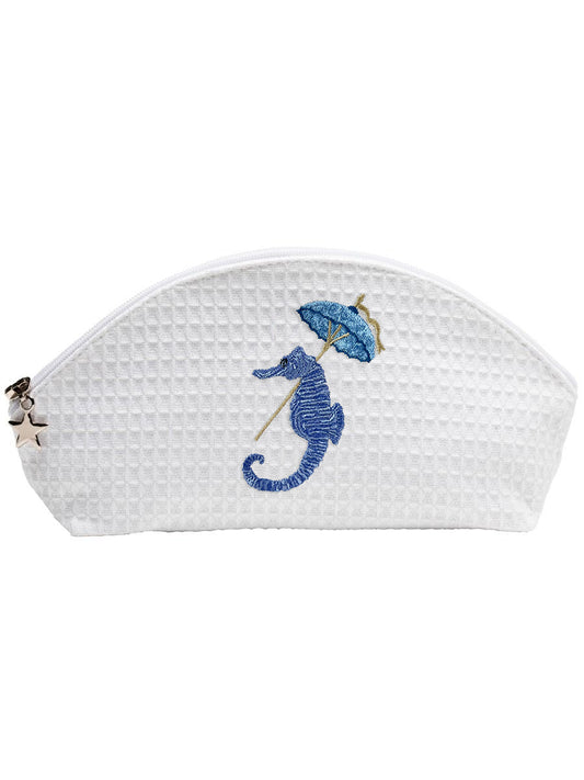 Cosmetic Bag (Small), Seahorse & Umbrella