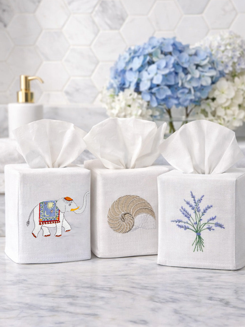 Tissue Box Cover, Poppy (Tangerine)