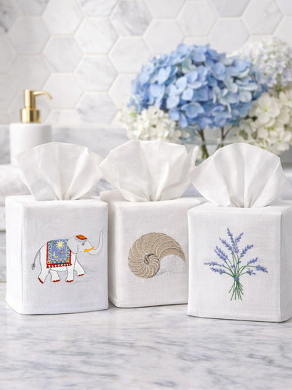 Tissue Box Cover, Poppy (Tangerine)