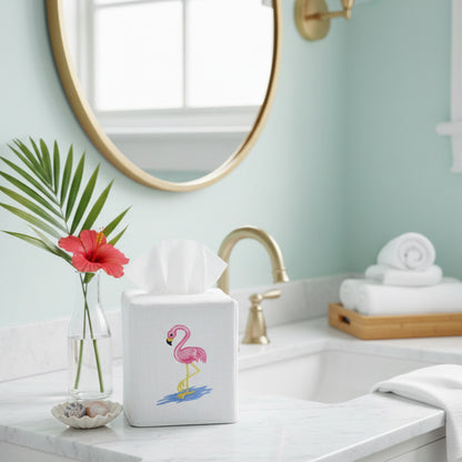 Tissue Box Cover, Poppy (Tangerine)