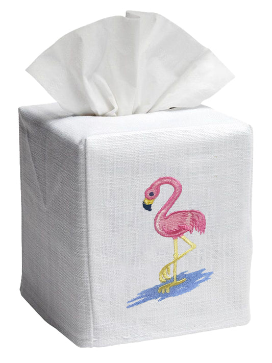 Tissue Box Cover, Embroidered Animals