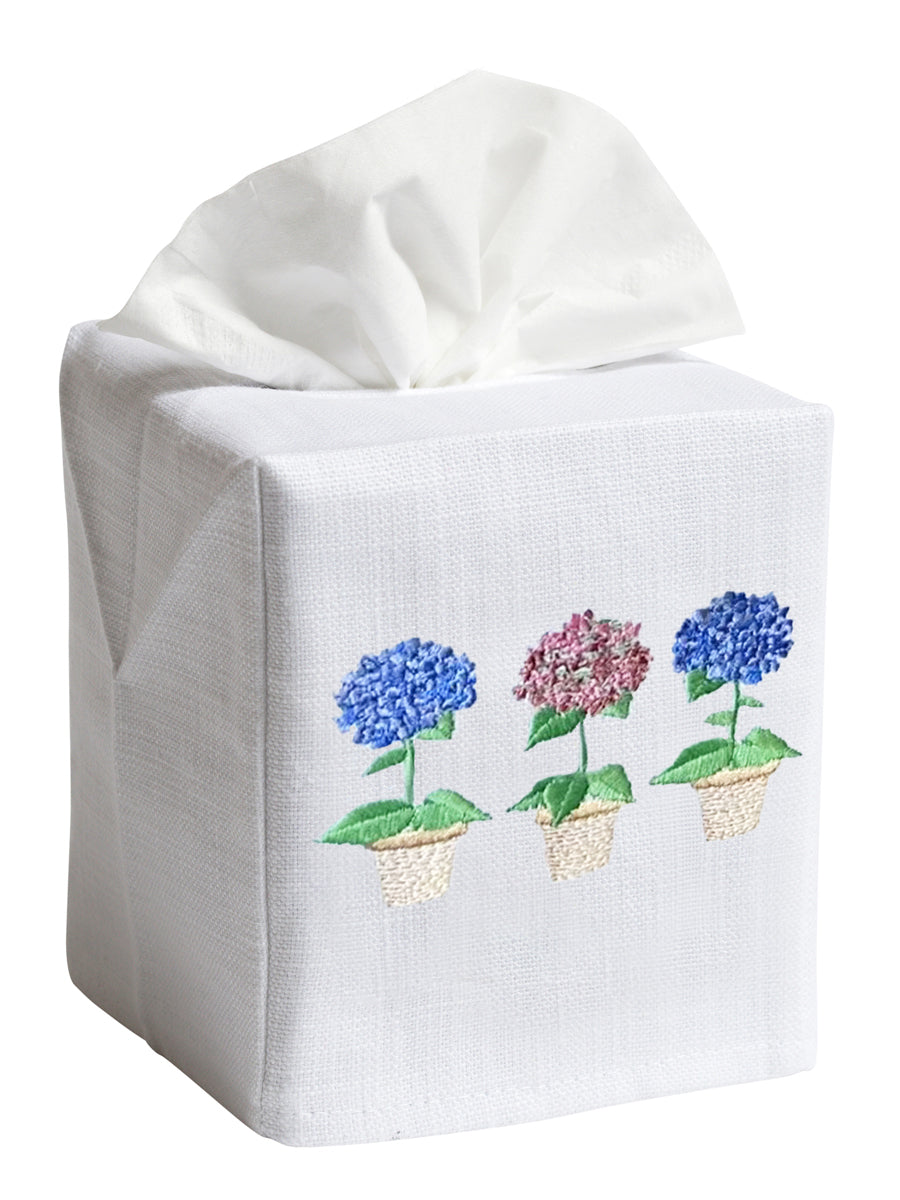 Tissue Box Cover, Hydrangea Pots