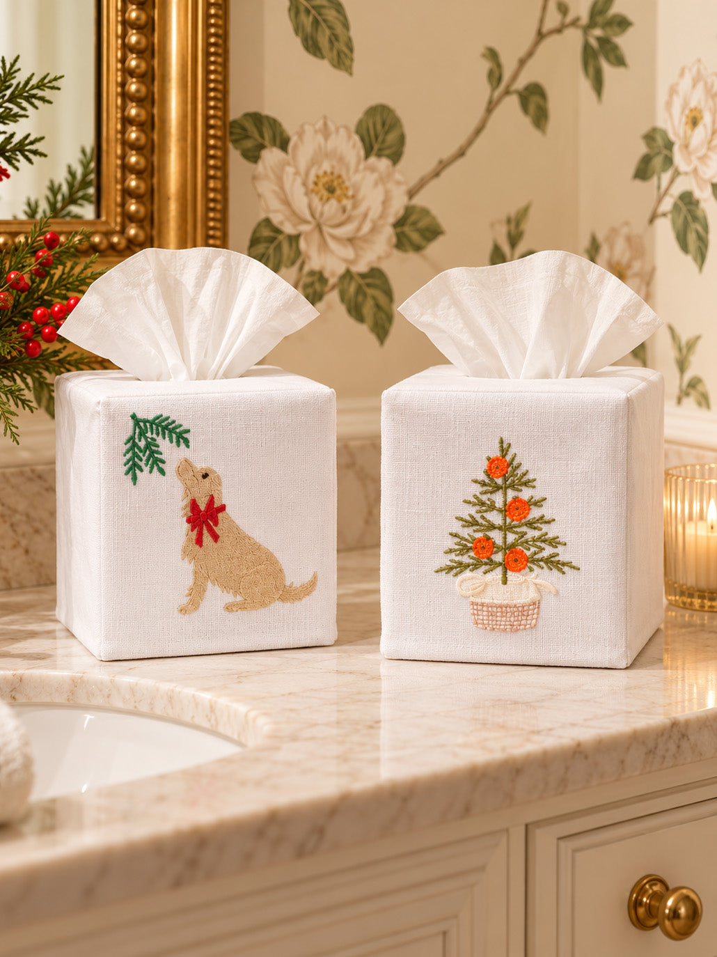 Candy Cane & Whimsical Tissue Box Cover - 15% Off