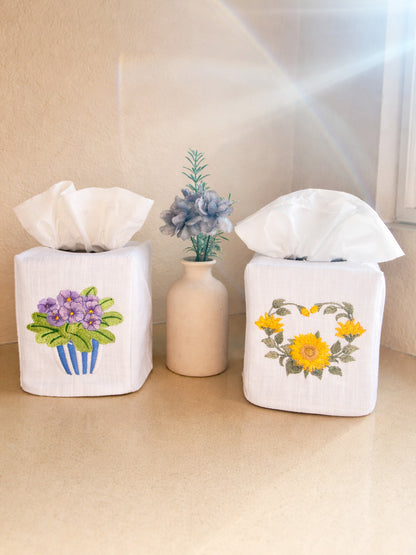 Tissue Box Cover, Poppy (Tangerine)