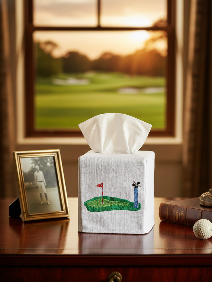 Tissue Box Cover, Embroidered, Whimsical