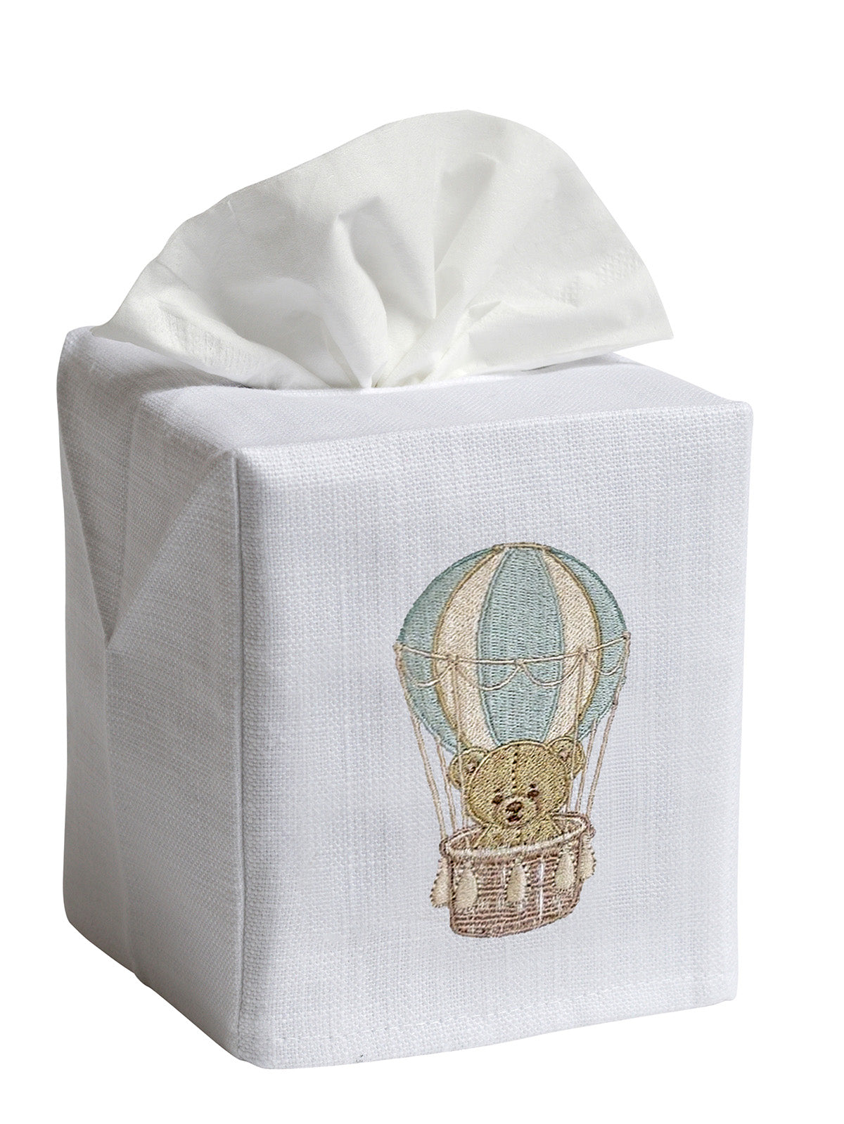 Tissue Box Cover, Embroidered Children