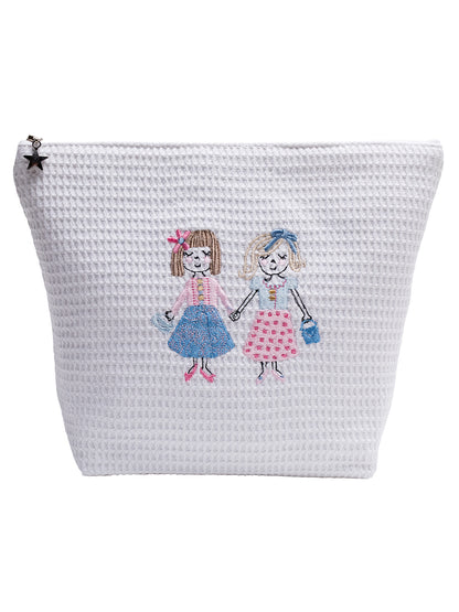 Cosmetic Bag (Large), Waffle Weave, Children's Designs