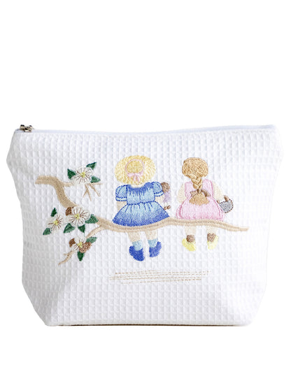 Cosmetic Bag (Medium), Waffle Weave, Children's Designs