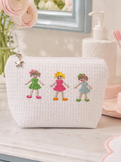Cosmetic Bag (Small), Waffle Weave, Children's Designs