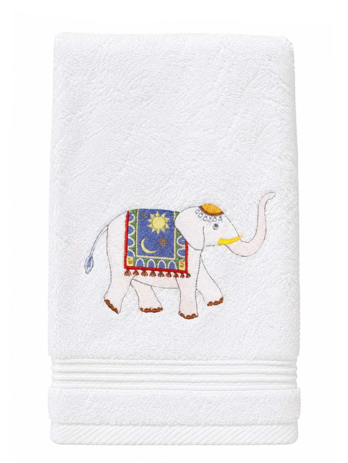 Guest Towel, Terry, Embroidered Chinoiserie