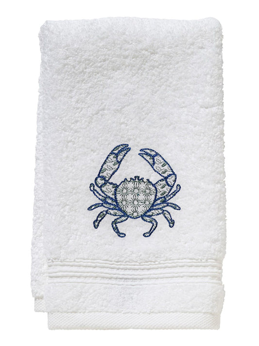 Guest Towel, Terry, Crab Chinoiserie