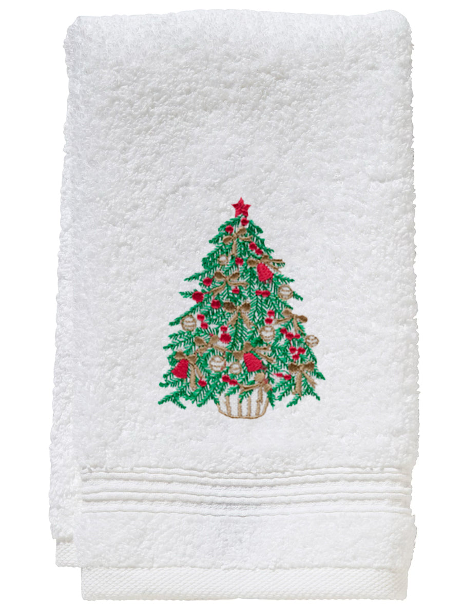 Guest Towel, Terry, Three Topiary Trees - Thumbnail 2