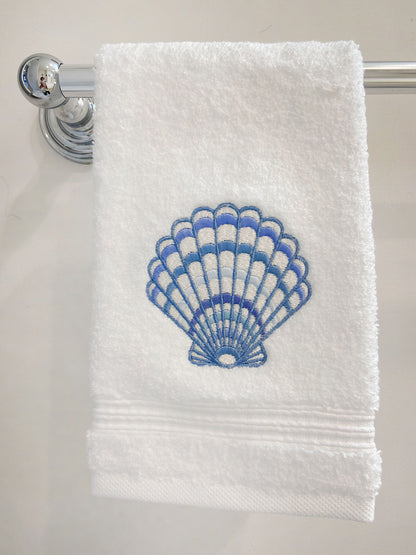 Guest Towel, Terry, Clam (Blue)