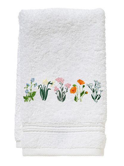 Guest Towel, Terry, Field of Blooms