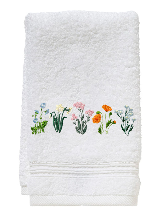 Guest Towel, Terry, Field of Blooms