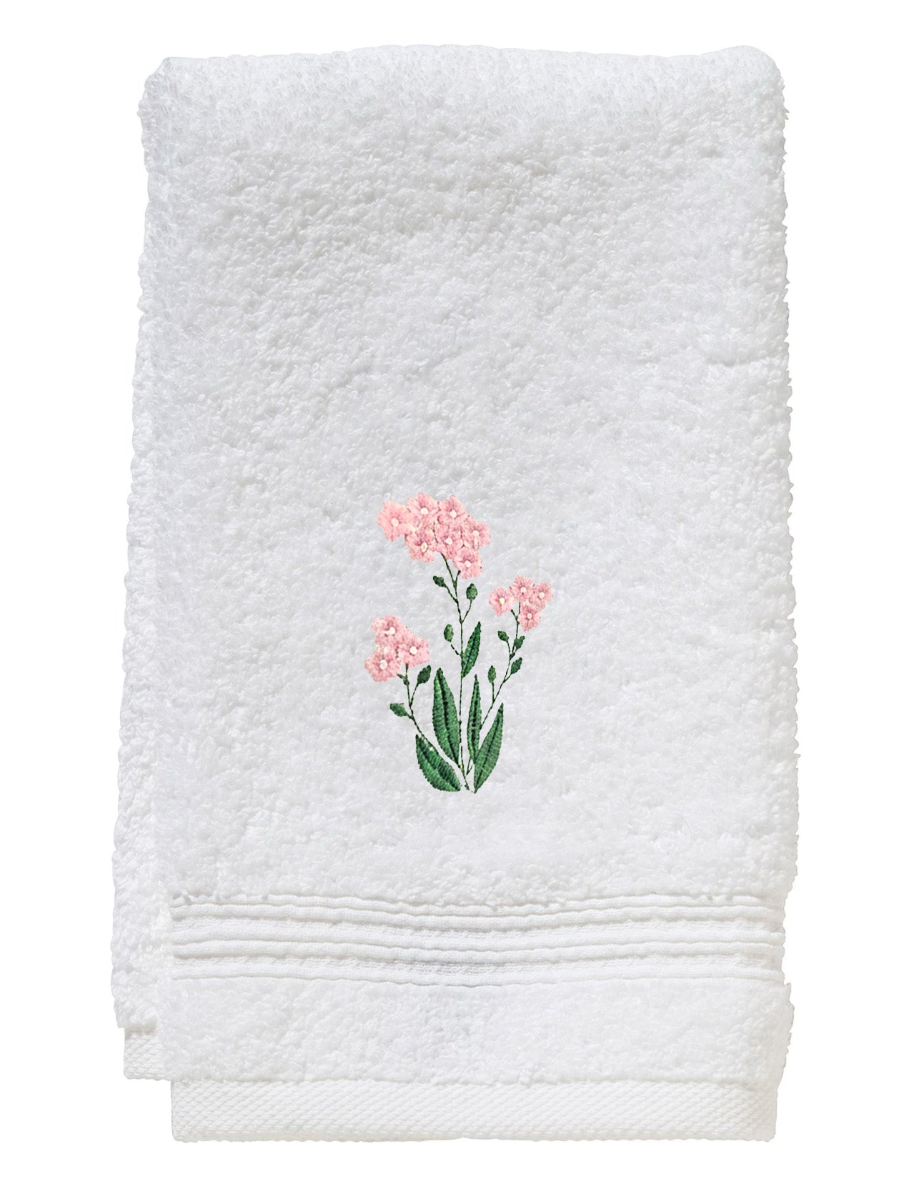 Guest Towel, Terry, Embroidered Blooms