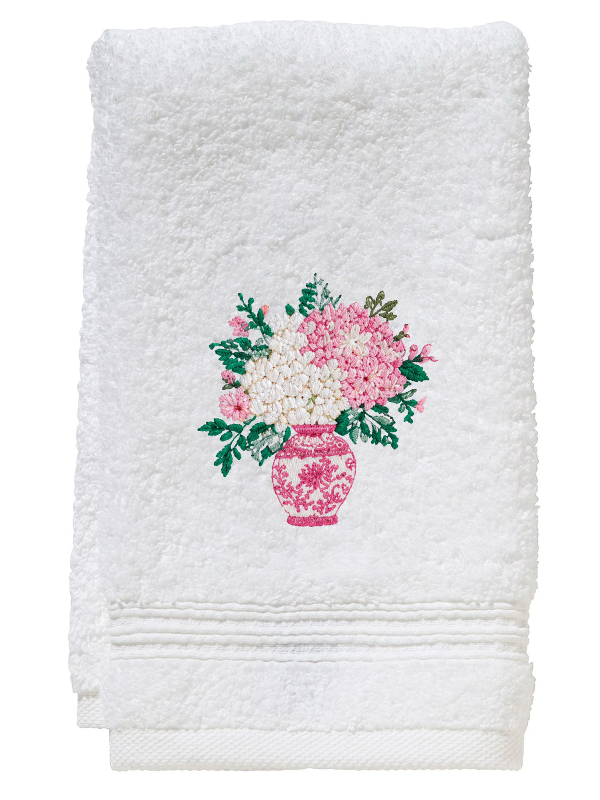 Guest Towel, Terry, Embroidered Botanical