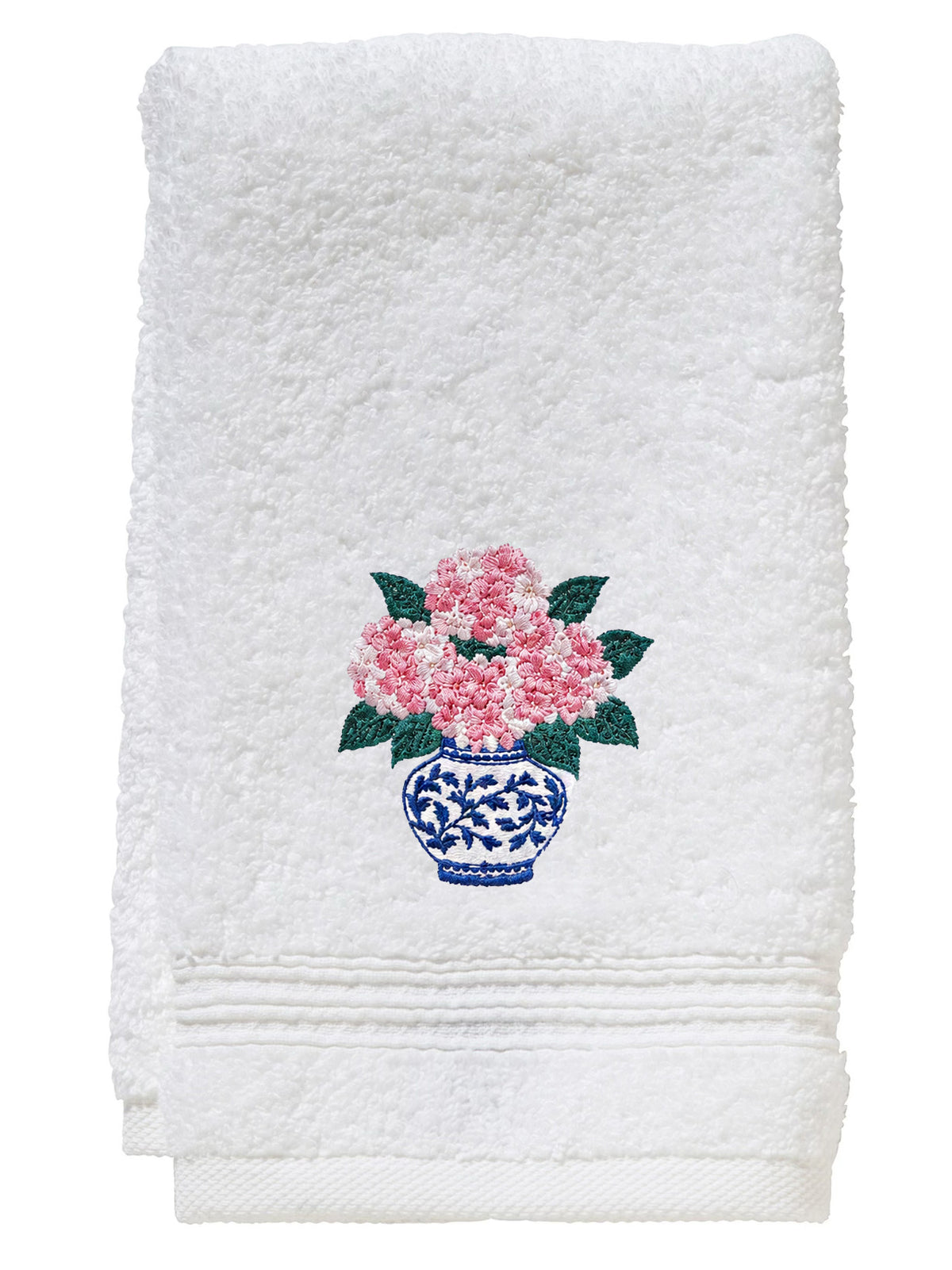 Guest Towel, Terry, Embroidered Botanical