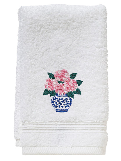 Guest Towel, Terry, Embroidered Botanical