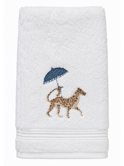 Guest Towel, Terry, Embroidered Chinoiserie