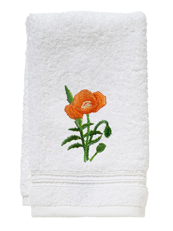 Guest Towel, Terry, Poppy (Tangerine) - Jacaranda Living